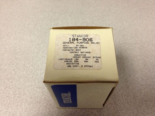 Stancor essex  184-906 184-20106-3q1zy general purpose relay spdt 24vac *new!* for sale