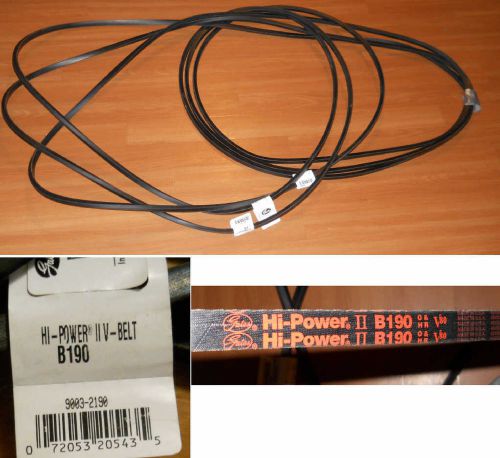 Lot of 3* new* gates b190 hi-power ii v-belts b-190 *new* for sale