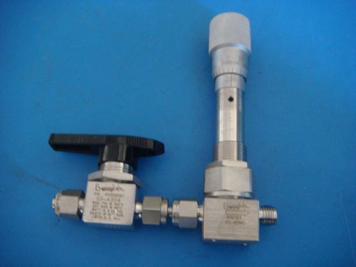 Nupro swagelok bellows-sealed valve ss-4bmg micrometer w/ss-43s valve *s252 for sale