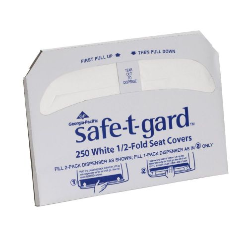 Georgia Pacific Safe-T-Gard 1/2-Fold Toilet Seat Cover 3 Pack PK 750 Oil Blotter