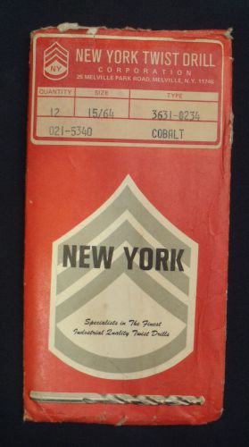 15/64ths Fractional Drill Bit Pack New York Twist Drill High Speed 4 Bits COBALT