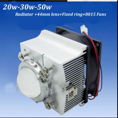 5pcs/lot 20w/30w/50w led chip aluminium heat sink +44mm lens + reftector + fans for sale