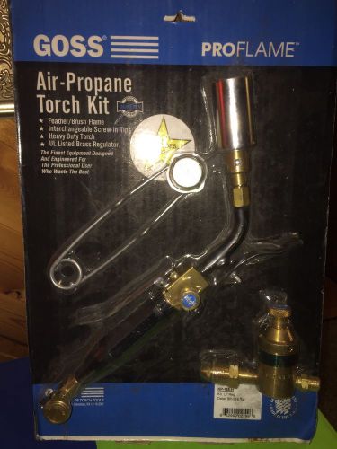 Goss proflame air-propane torch kit kp-155-h lp regulator bp-5te tip hose new for sale