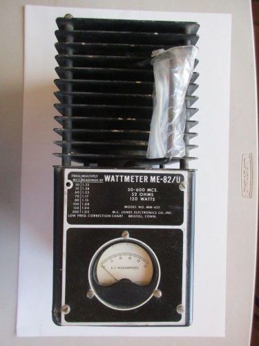 M.C. JONES ELECTRONICS CO ME-82/U 120 WATT DUMMY LOAD AND WATTMETER U S MILITARY