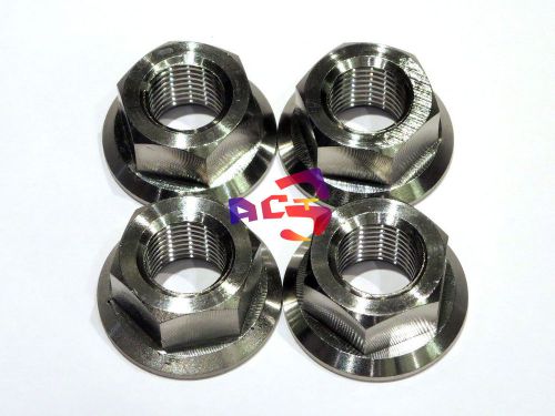 4 pcs Titanium / Ti M14 x 1.5 Pitch Sprocket Flange Nut