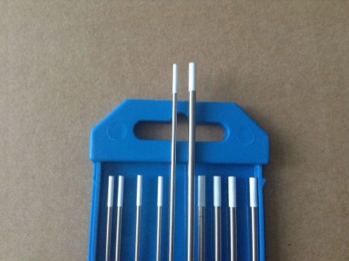 10 PCS,.040&#034;&amp;1/16&#034; * 7&#034;,White WZr8, 0.8% Zirconiated Tungsten TIG Electrodes