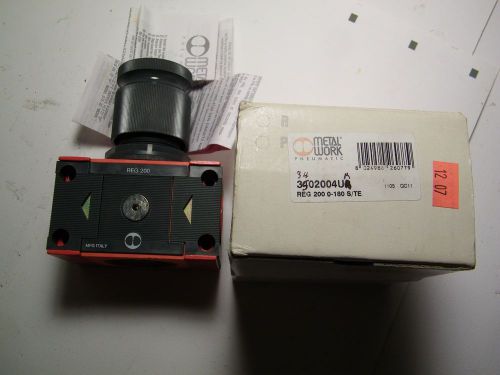 METAL WORK -PNEUMATIC REGULATOR- 3402004UA- 0-180 PSI NOS,