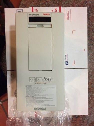 MITSUBISHI FREQROL-A200 INVERTER AC DRIVE CAT#FR-A240-3.7K-TF 460V 5HP 9A