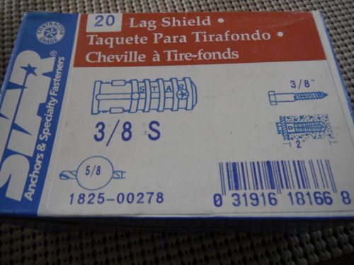 (140) short 3/8&#034; Lag Bolt Shields 3/8 x 2 Concrete Anchors 5/8&#034; Drill