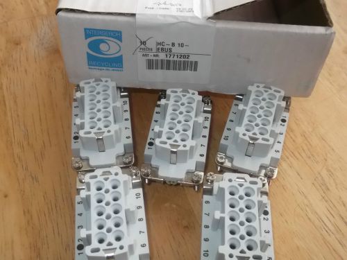 1771202 PHOENIX CONTACT HC-B10-EBUS INSERT FEMALE 10POS SCREW QTY1