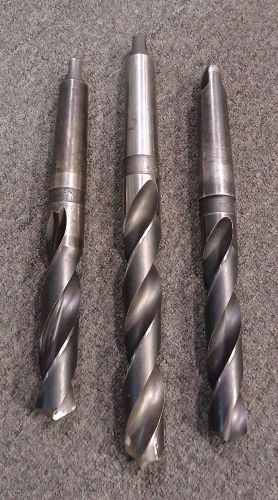 THREE (3) COBALT M42 STEEL DRILL BITS (1&amp;5/32&#034;, 1&amp;9/32&#034;, 32mm) FREE SHIPPING!!