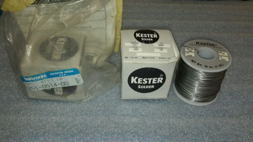 KESTER SOLDER .032 DIA 1LB 282 FLUX 251-0514-00 58 CORE (LOT OF 2) NEW $39