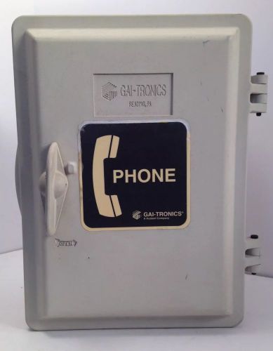 Gai-tronics weatherproof enclosure standard telephone box 255 &amp; cortelco phone for sale