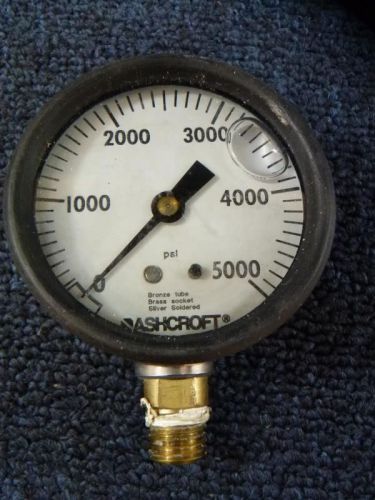 Ashcroft 238a407 5000 PSI Oil Filled Gauge Used (pt1261)