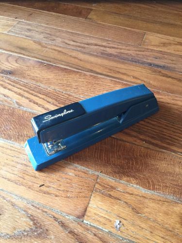 Vintage Swingline 94-41 Art Deco Industrial Stapler Deep Blue Desk Mid Cent Deco