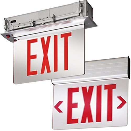 Lithonia lighting edg 1 r el m6 aluminum led emergency exit sign for sale