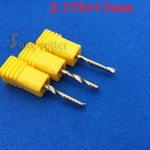 5pcs HQ Single Flute Spiral CNC Router Bits End Milling Tool 1/8&#039;&#039;  3.175 x17mm