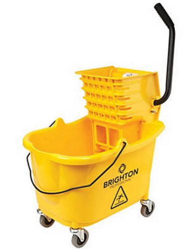 Brighton professional commercial mop bucket with side press wringer 35 quart new for sale