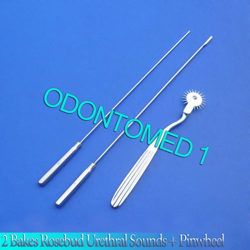 2 Pcs Bakes Rosebud Urethral Sounds 2mm+4mm,Pinwheel