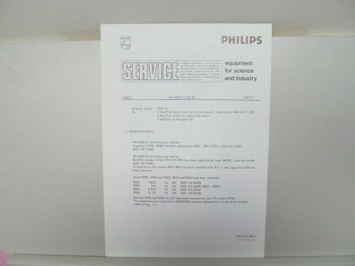 PHILIPS PM2504/01/02/03 MULTIMETER SERVICE BULLETIN SME77/SCHEMATIC, PARTS