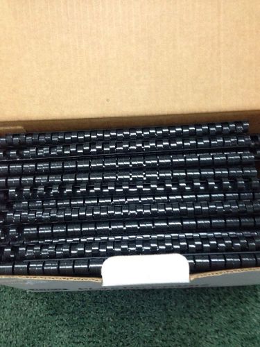 100 pc GBC IBICO 3/4&#034; Plastic 19 Ring Binding Machine Combs BLACK Spines Binder