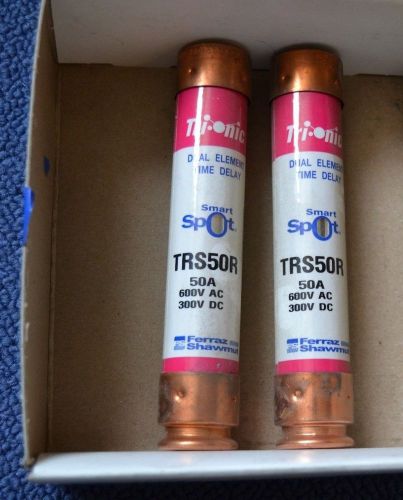 2 - TRS50R FUSE FERRAZ SHAWMUT TRS50R 600V 50A CLASS RK5 TIME DELAY SMART SPOT