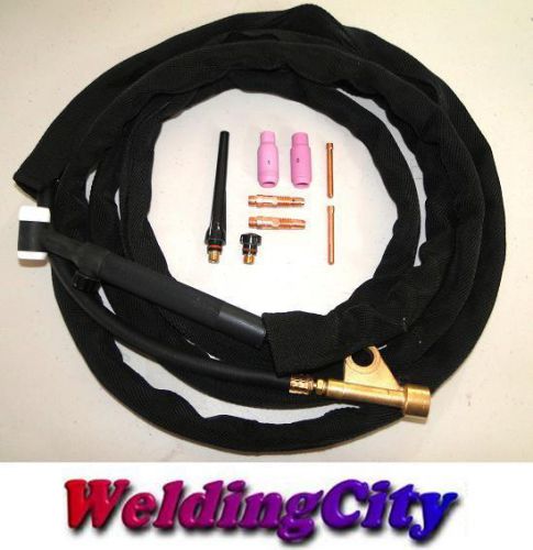 WP-17FV-12R Flex Head Gas Valve 12&#039; 150Amp Air-Cooled TIG Welding Complete Torch