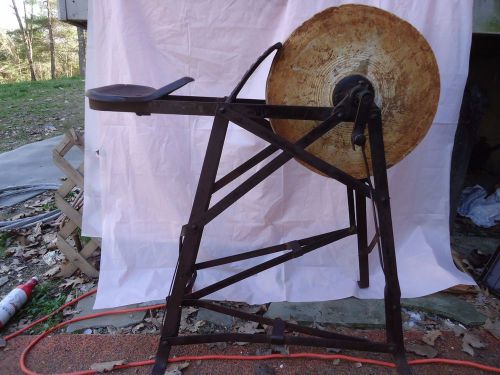 1886-1929 GRINDING SHARPENING STONE TREADLE,SCHOLFIELD PAT.CLEVELAND STONE CO.