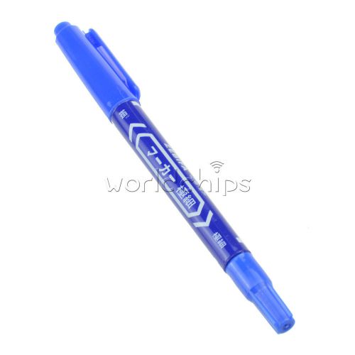 2PCS CCL Anti-etching PCB circuit board Ink Marker Double Pen DIY arduino BLUE