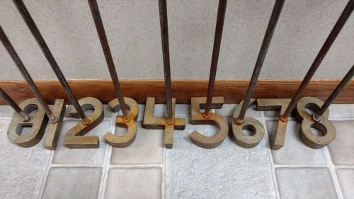 Freeze Branding Iron Brass Set 4&#034; 0-8 Numbers Cattle Identification Brand DEMO