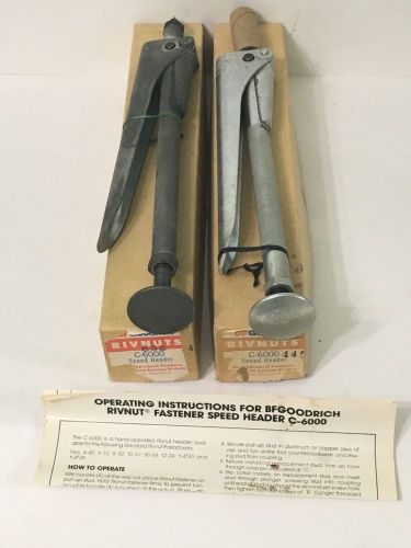 BF Goodrich C 6000 Rivnut Speed Header Hand Tools 2 tools Free Shipping