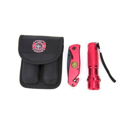 Rescue Firefighter Knife Flashlight Combo Functional Firemen