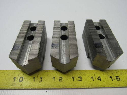 Dillion KW6 Custom Serrated Lathe Chuck Soft Jaws 3.250&#034; OD Radius Set of 3