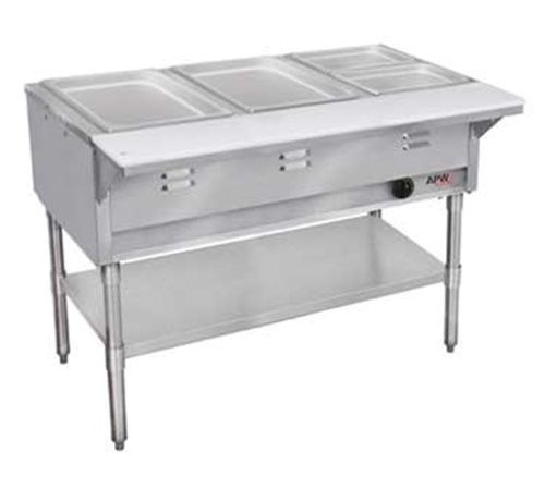 APW Wyott WGST-3S-NG Champion Hot Well Wet Bath Gas Steam Table 3 well...