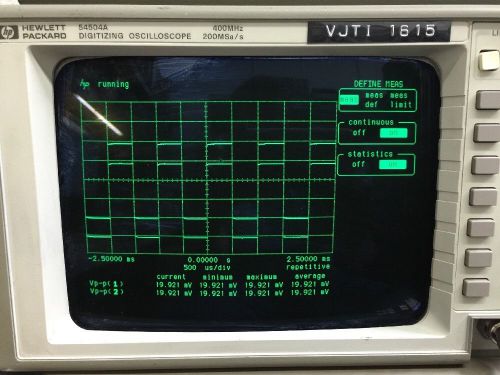 HP Agilent 54504A 400 MHz Digital Oscilloscope -&gt;calibrated&lt; w/2 100M X10 probes