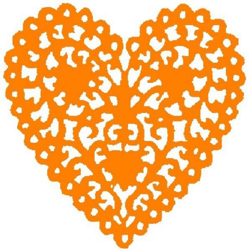 30 Custom Orange Tribal Heart Personalized Address Labels