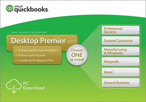 New quickbooks premier 2017 1-user (new user) download!! for sale