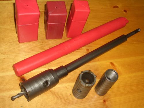 2&#034;, 1 3/8&#034;, 1 1/2&#034; CONCRETE CORE DRILL BITS SDS PLUS 3 PIECES