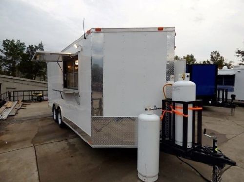 Concession Trailer 8.5&#039; x 18&#039; White Catering Event Trailer