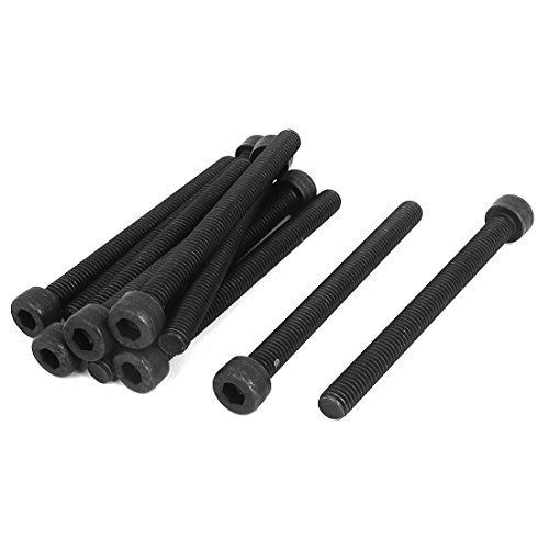 uxcell M8 x 90mm 12.9 Alloy Steel Hex Socket Head Cap Screw Bolt Black 10pcs