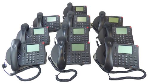 Lot of (10) ShoreTel IP 230 IP230 Black Office Phone VoIP w/ Handset &amp; Stand