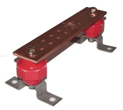 Wall Mounted .25&#034; x 2&#034; x 10&#034; Copper Ground Bar Kit- SCGB-1KT