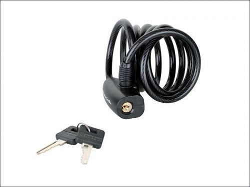 Master Lock - Black Self Coiling Keyed Cable 1.8m x 8mm