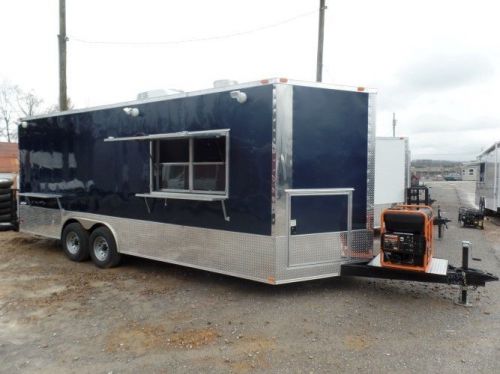 Concession Trailer 8.5x22 Indigo Blue Food Event Catering