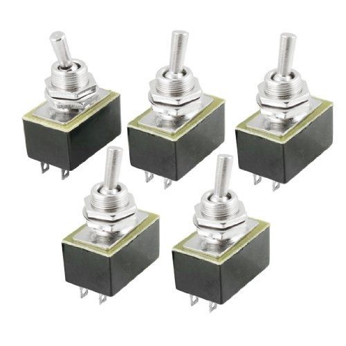 uxcell AC 220V/3A 110V/6A ON/OFF 2 Position SPST Toggle Switch 5 Pcs