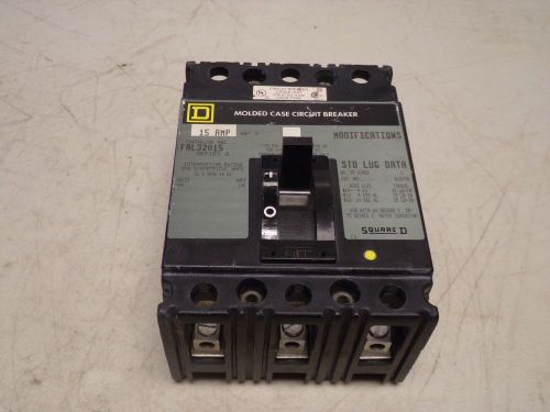 Square D FAL32015 15 Amp 240 VAC 250 VDC 3 Pole Circuit Breaker FAL FAL32