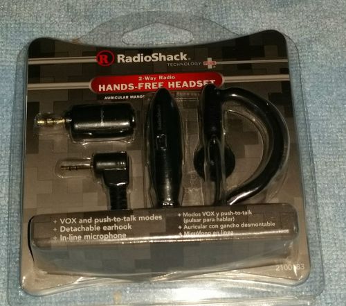 RadioShack 2-Way Radio Hands Free Headset VOX-Push-to-talk-Inline Mic-Cell Phone