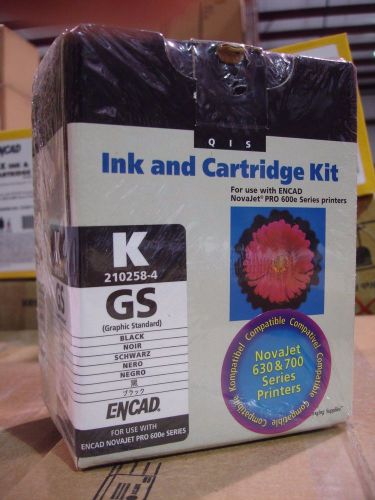 Encad 210258-4 black GS ink &amp; catridge kit for Novajet Pro600e, 630 &amp; 700 series