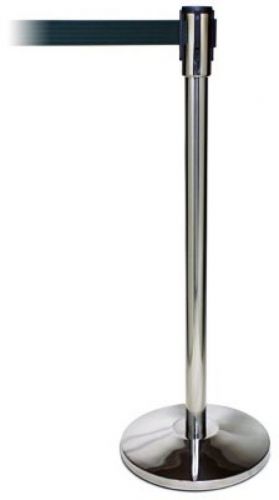 2 crowd control pro line economy retractable belt stanchions - polished post for sale