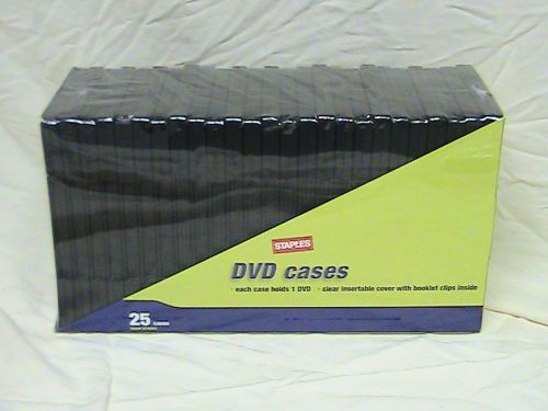 25 NEW STAPLES DVD CASES